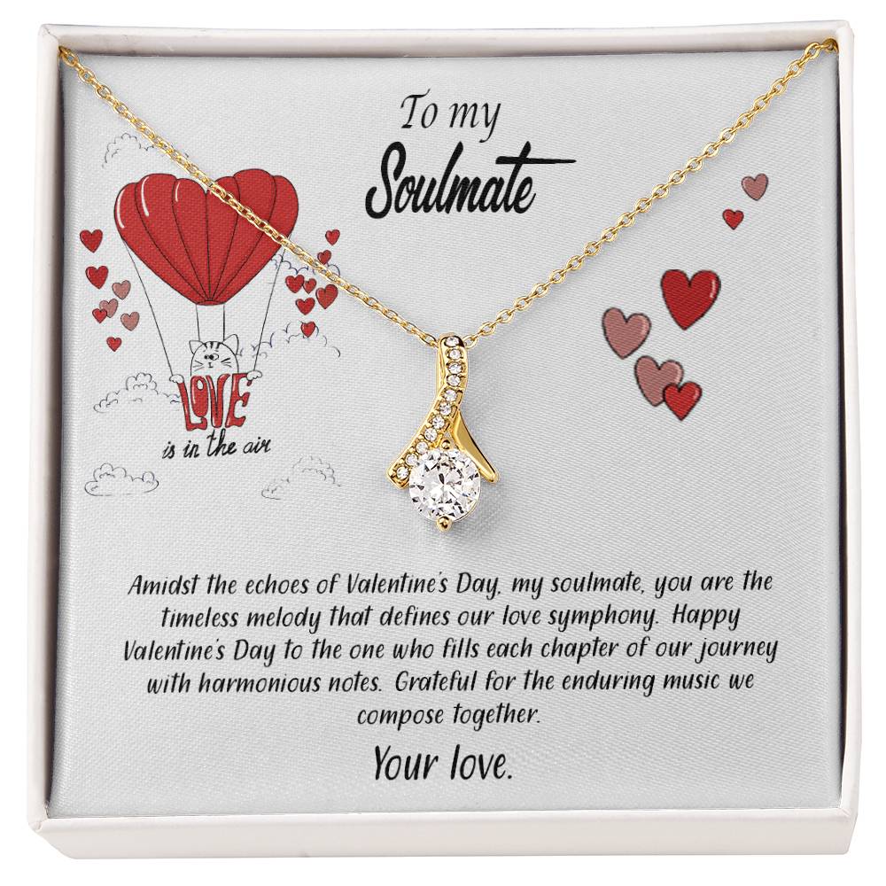 valentine-24b Alluring Beauty Necklace, Gift to my Soulmate with Message Card