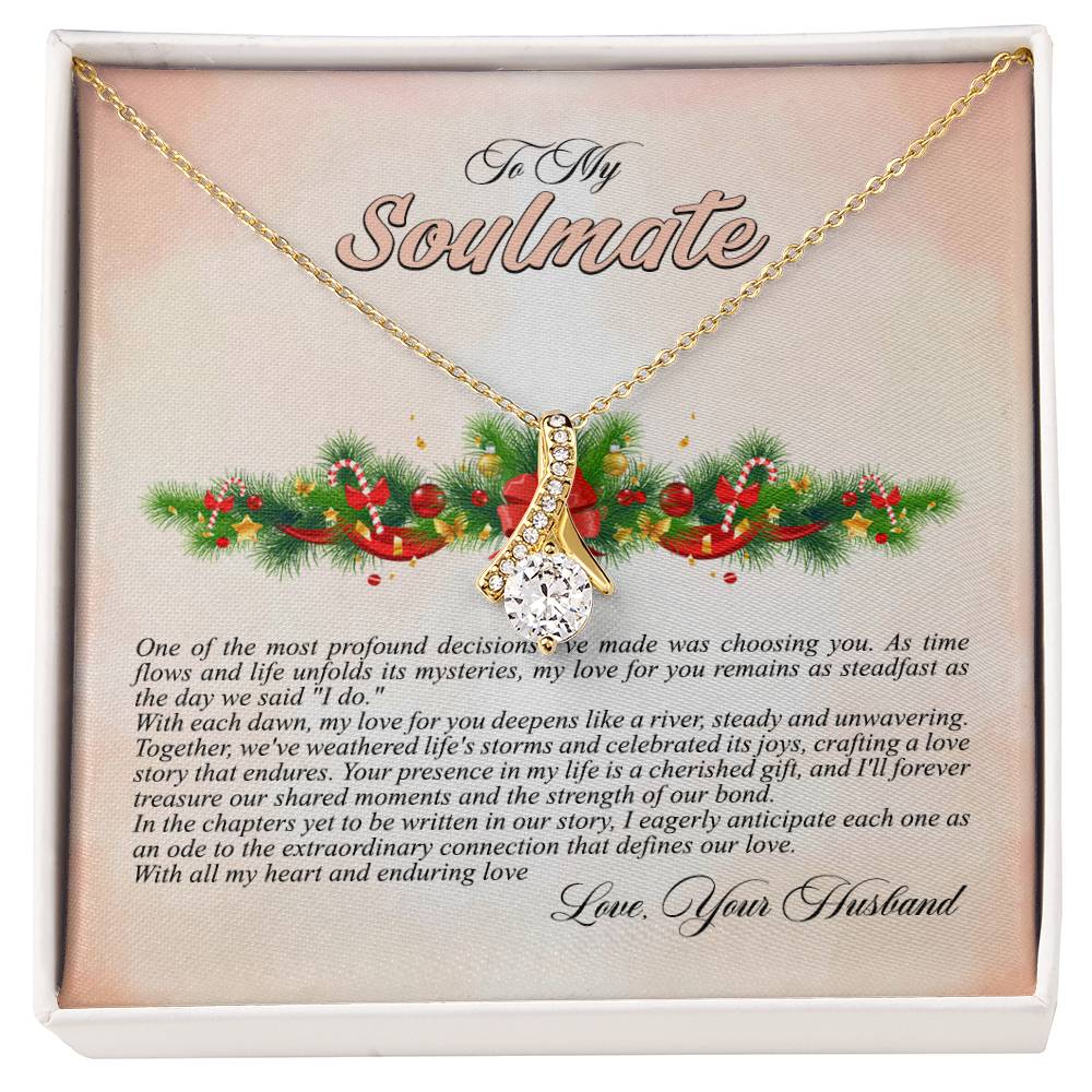 4009c Alluring Beauty Necklace, Gift to my Soulmate with Message Card