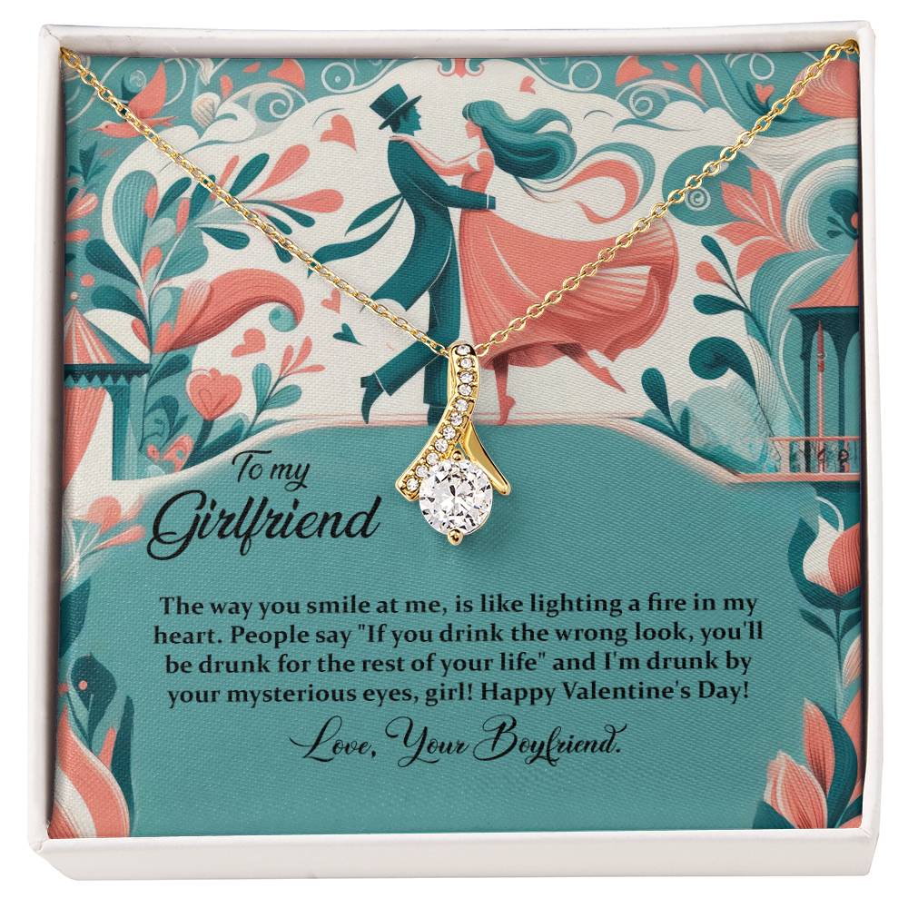 Valentine-st18c Alluring Beauty Necklace, Gift to my Girlfriend with Beautiful Message Card