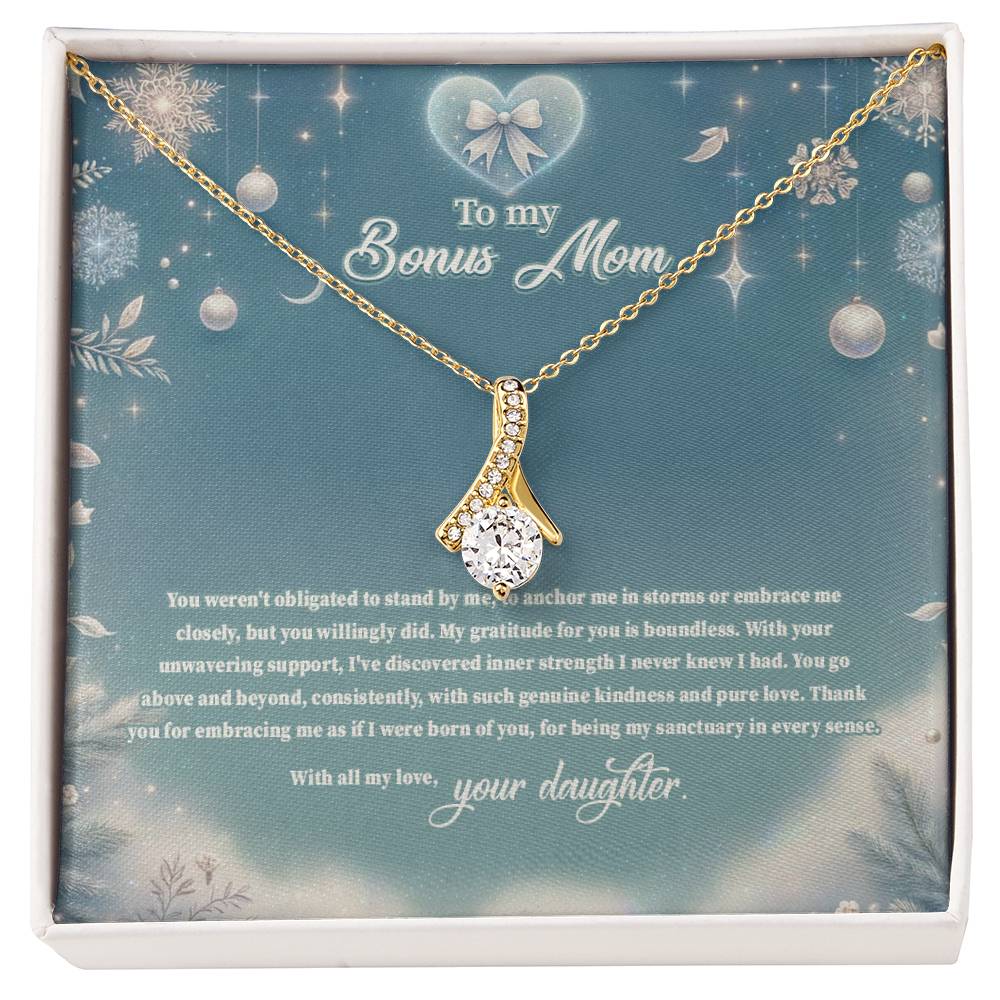 4045 (a) Alluring Beauty Necklace, Gift to my Stepmom with Beautiful Message Card