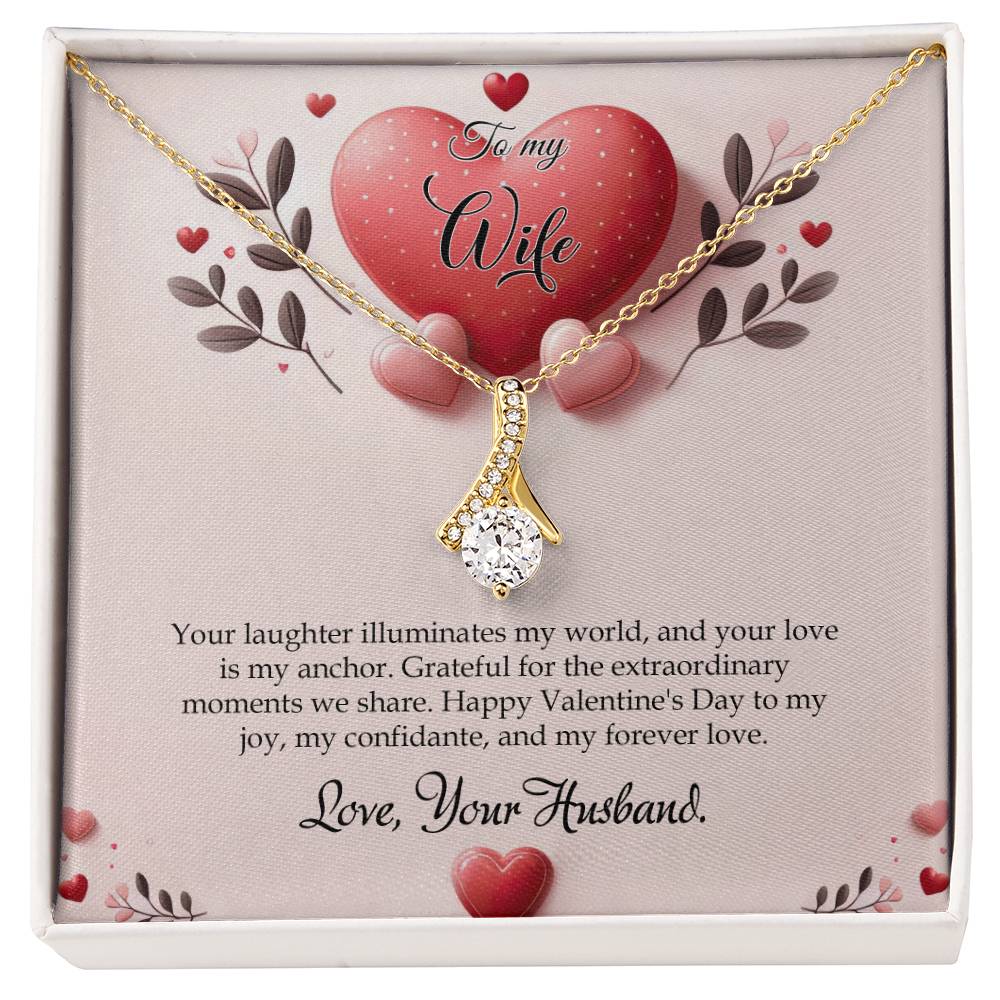 Valentine-st13a Alluring Beauty Necklace, Gift to my Wife with Beautiful Message Card