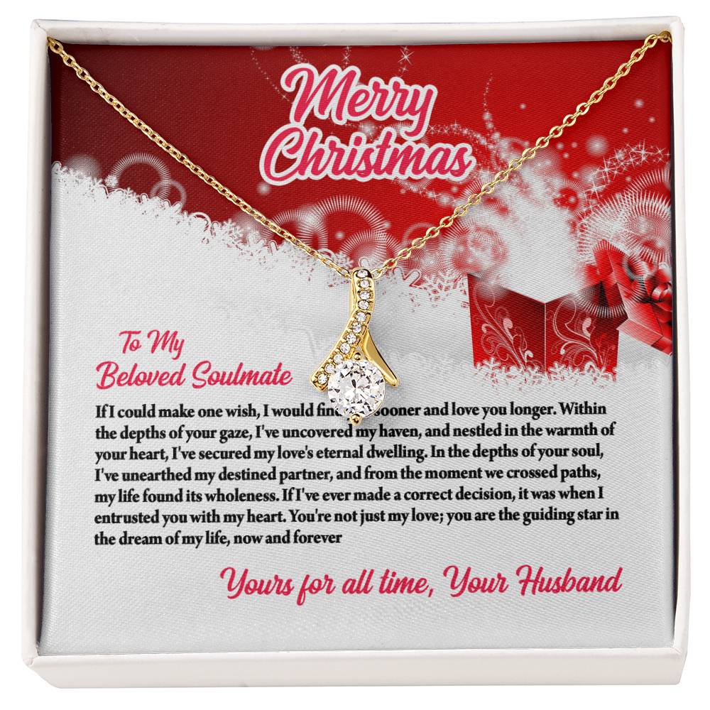 4003c Alluring Beauty Necklace, Gift to my Soulmate with Message Card