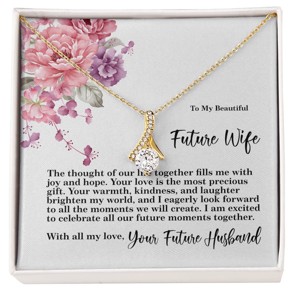 4027 Alluring Beauty Necklace, Gift to my Future Wife with Beautiful Message Card