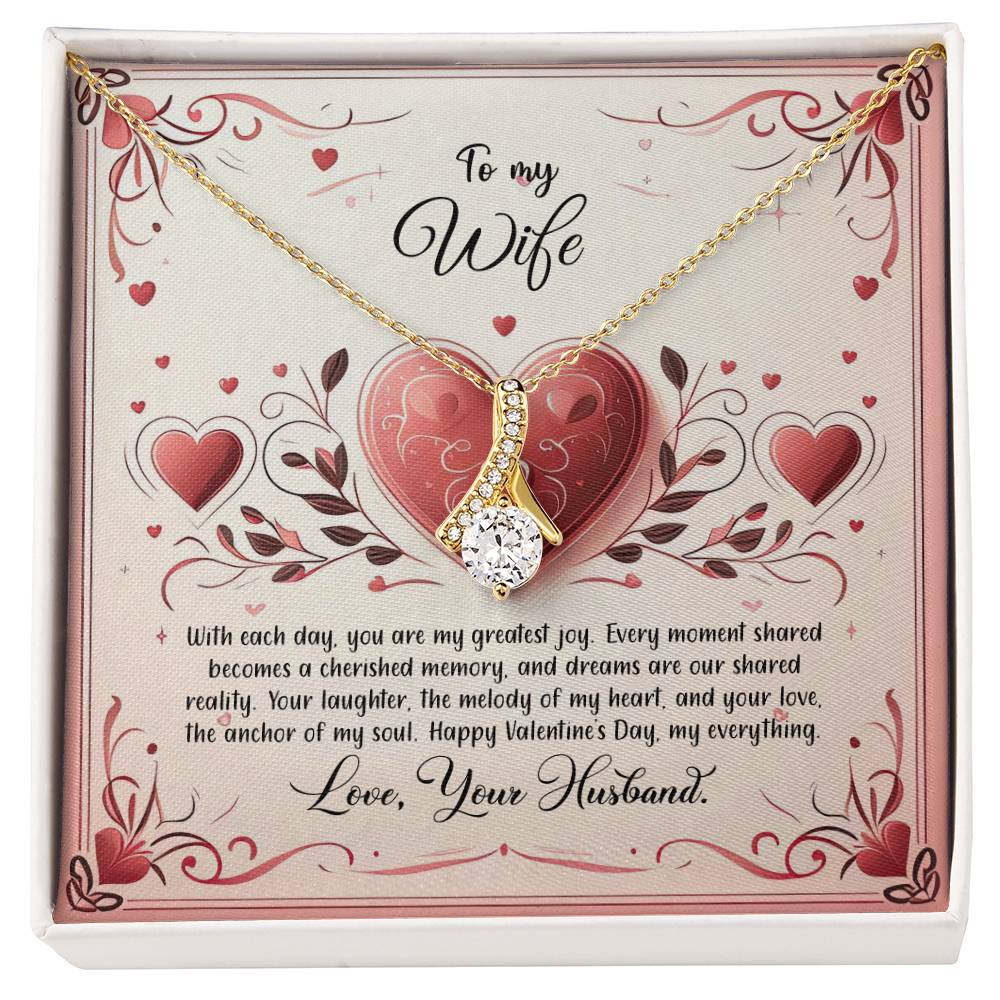 Valentine-st12a Alluring Beauty Necklace, Gift to my Wife with Beautiful Message Card