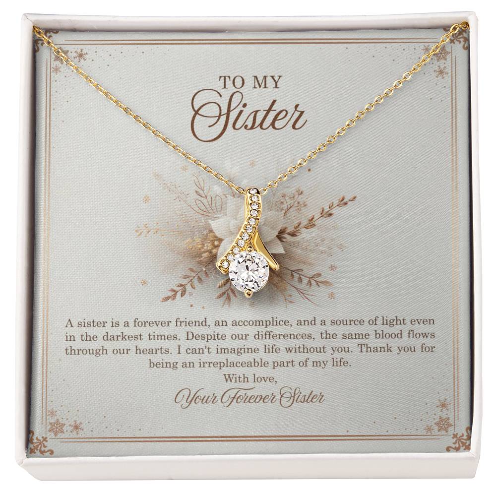 95318b Alluring Beauty Necklace, Gift to my Sister with Beautiful Message Card