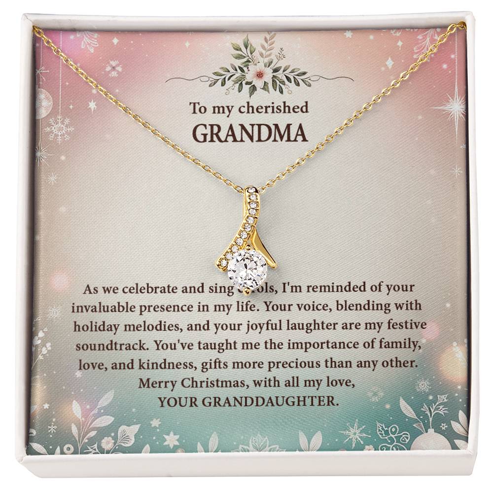 4057d Alluring Beauty Necklace, Gift to my Grandma with Beautiful Message Card