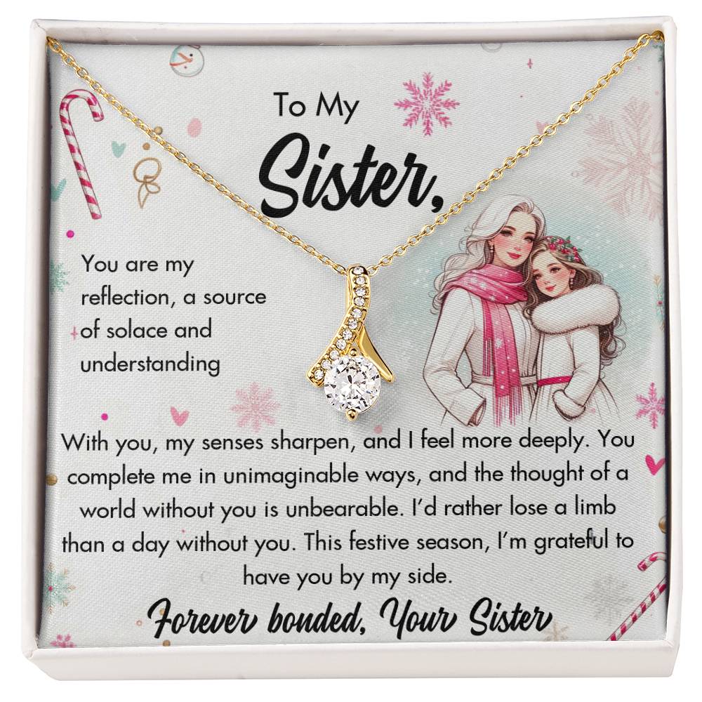 95127b Alluring Beauty Necklace, Gift to my Sister with Beautiful Message Card