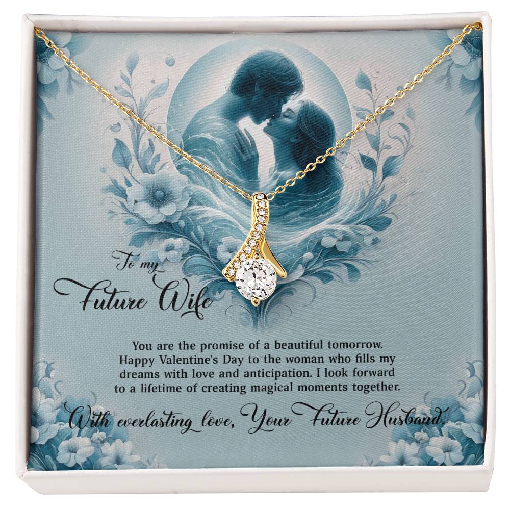 Valentine-st29d Alluring Beauty Necklace, Gift to my Future Wife with Beautiful Message Card