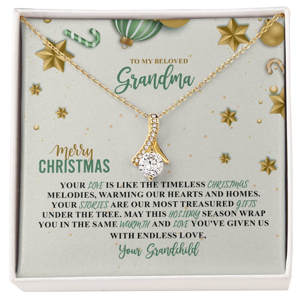 94387c Alluring Beauty Necklace, Gift to my Grandma with Beautiful Message Card