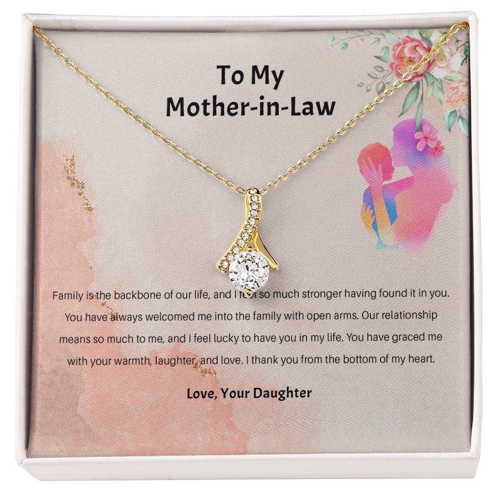 94689b Alluring Beauty Necklace, Gift to my Stepmom with Beautiful Message Card