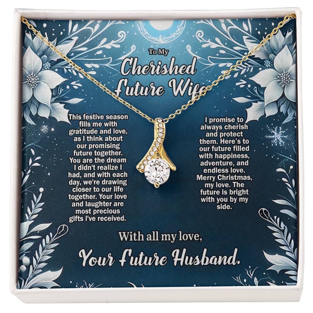 4046b Alluring Beauty Necklace, Gift to my Future Wife with Beautiful Message Card