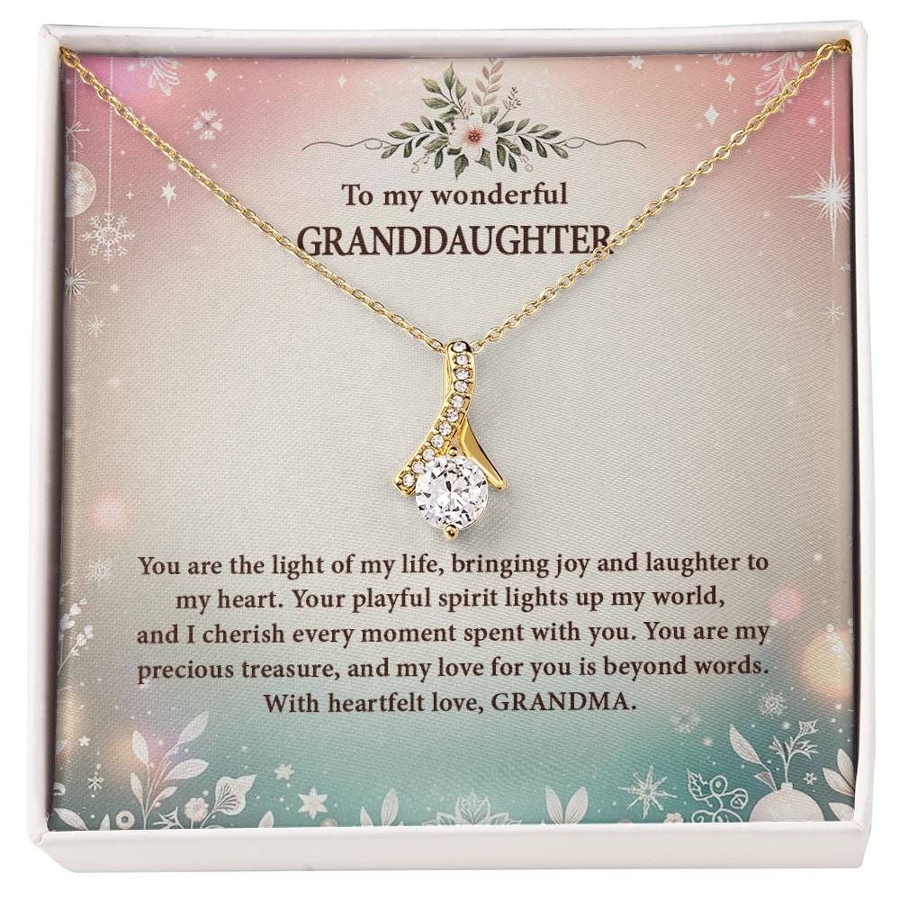 4057a Alluring Beauty Necklace, Gift to my Granddaughter with Beautiful Message Card