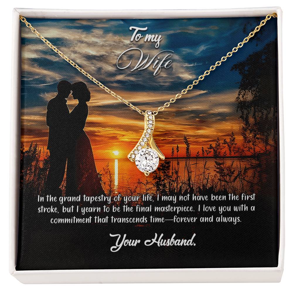 valentine-3a Alluring Beauty Necklace, Gift to my Wife with Beautiful Message Card