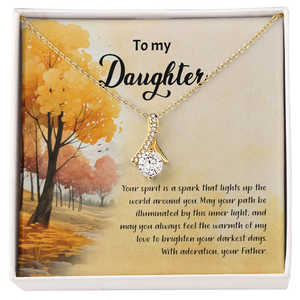 4041a Alluring Beauty Necklace, Gift to My Daughter with Beautiful Message Card