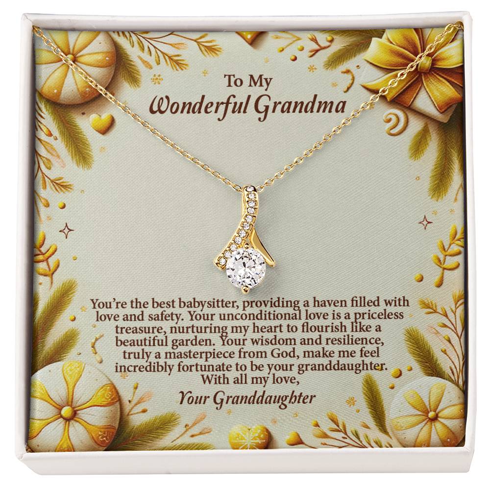 4056a Alluring Beauty Necklace, Gift to my Grandma with Beautiful Message Card