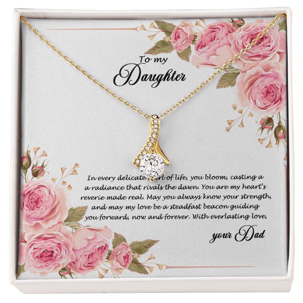 4034 (b) Alluring Beauty Necklace, Gift to My Daughter with Beautiful Message Card