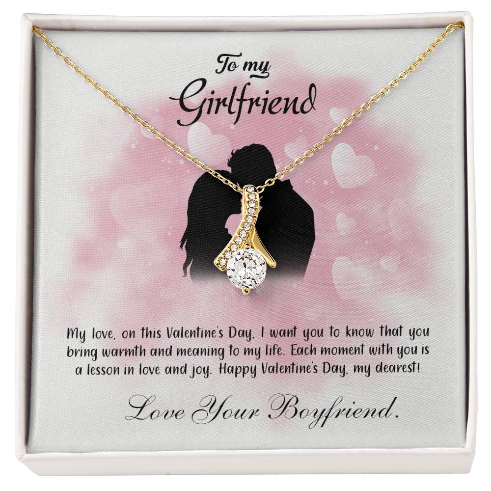 valentine-5c Alluring Beauty Necklace, Gift to my Girlfriend with Beautiful Message Card