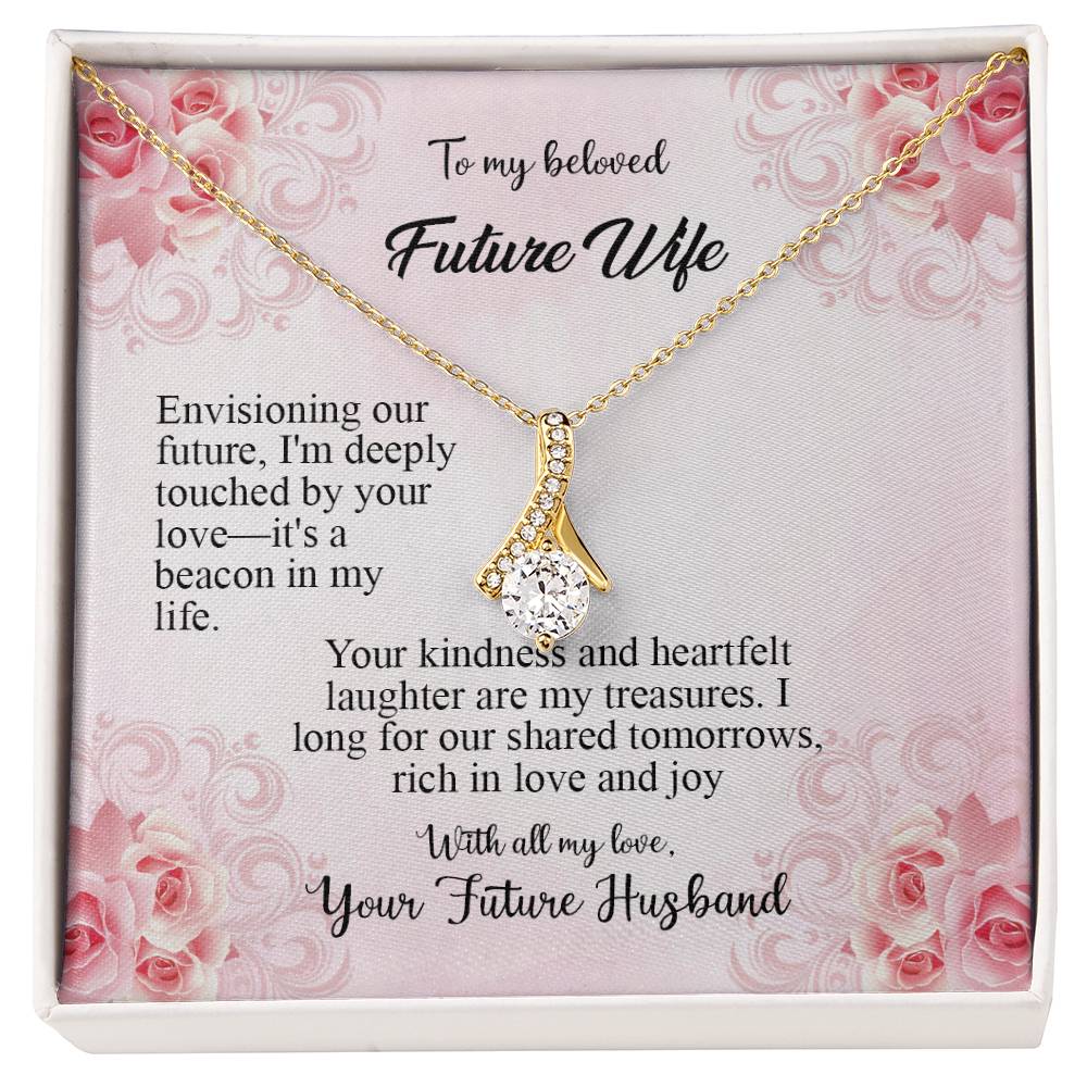 4036b Alluring Beauty Necklace, Gift to my Future Wife with Beautiful Message Card