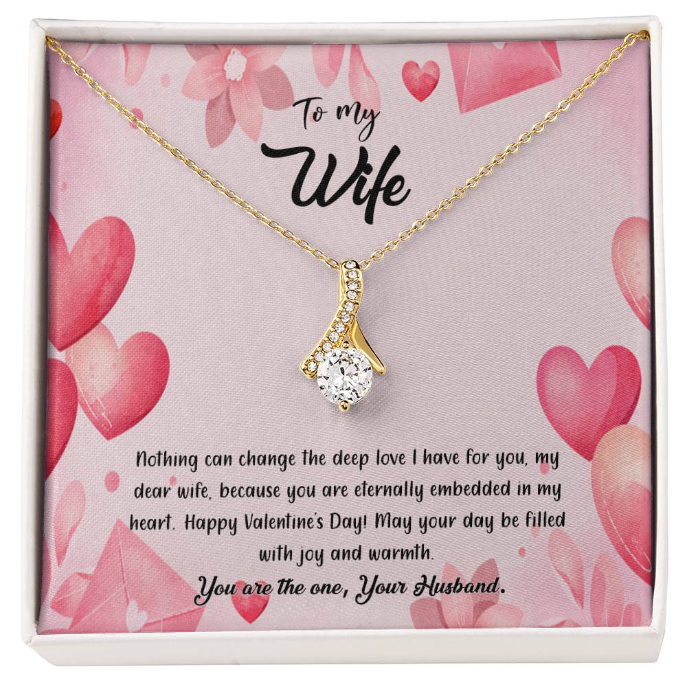 valentine-37a Alluring Beauty Necklace, Gift to my Wife with Beautiful Message Card