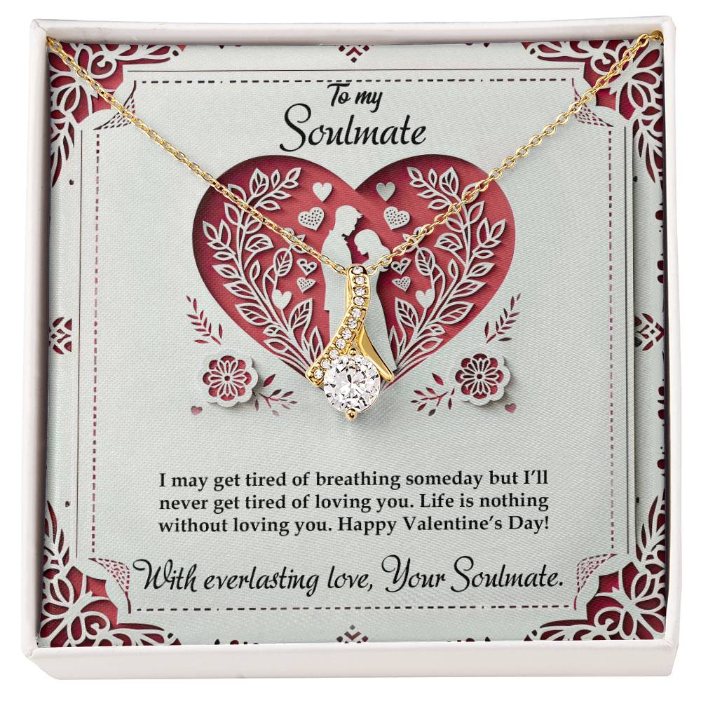 Valentine-st16b Alluring Beauty Necklace, Gift to my Soulmate with Message Card