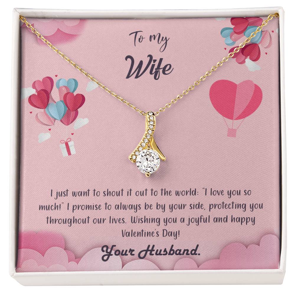 valentine-28a Alluring Beauty Necklace, Gift to my Wife with Beautiful Message Card