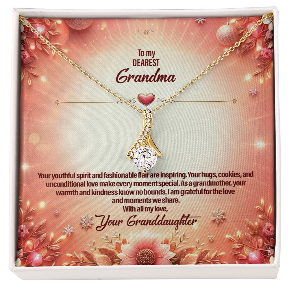 4051c Alluring Beauty Necklace, Gift to my Grandma with Beautiful Message Card