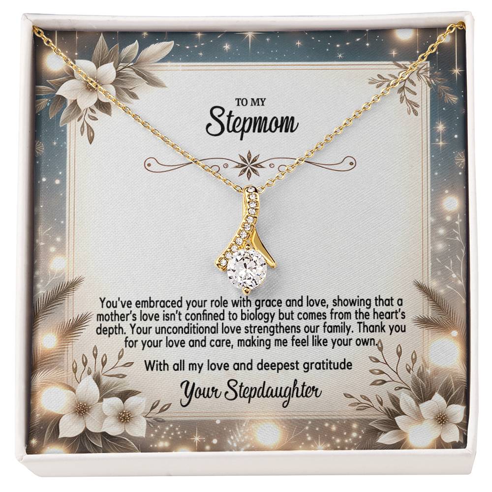 4055(c) Alluring Beauty Necklace, Gift to my Stepmom with Beautiful Message Card