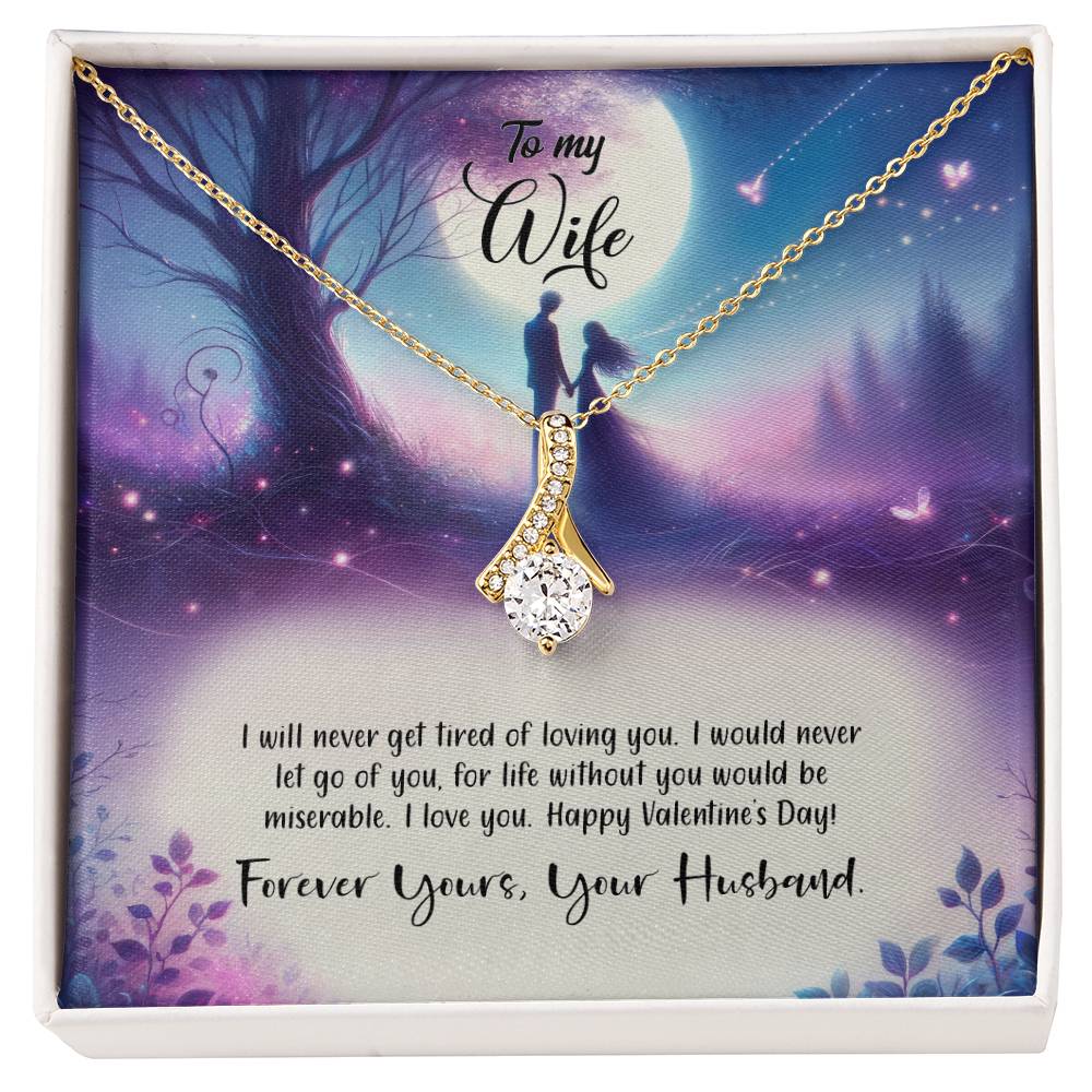 Valentine-st19a Alluring Beauty Necklace, Gift to my Wife with Beautiful Message Card