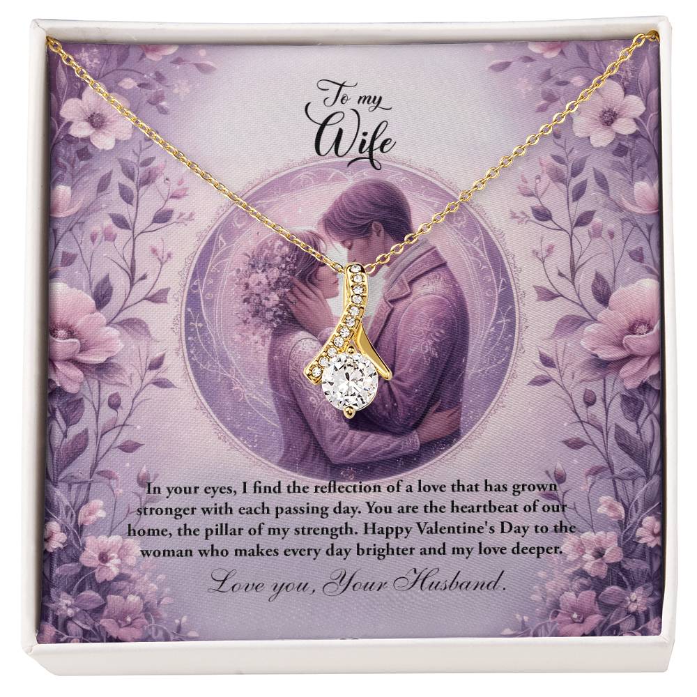 Valentine-st26a Alluring Beauty Necklace, Gift to my Wife with Beautiful Message Card