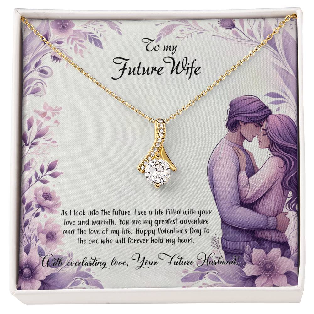 Valentine-st25d Alluring Beauty Necklace, Gift to my Future Wife with Beautiful Message Card