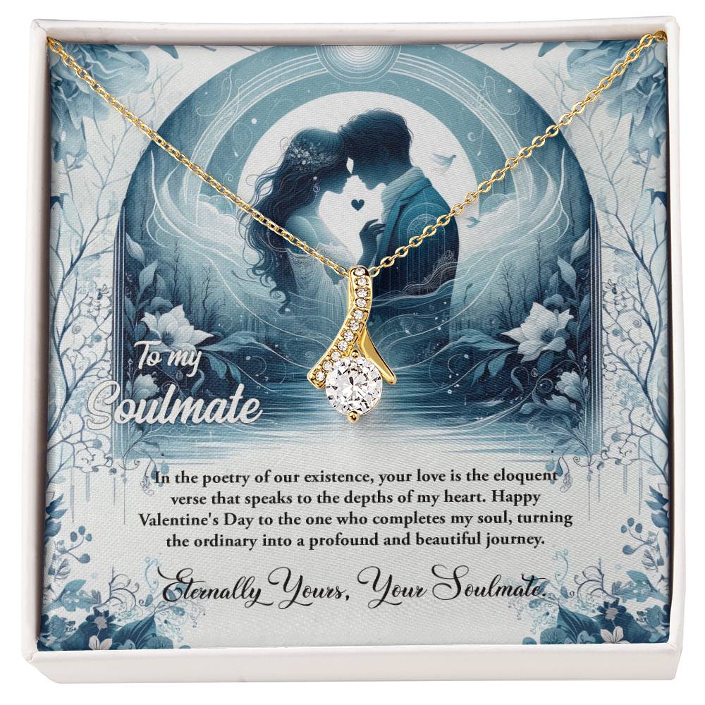 Valentine-st30b Alluring Beauty Necklace, Gift to my Soulmate with Message Card