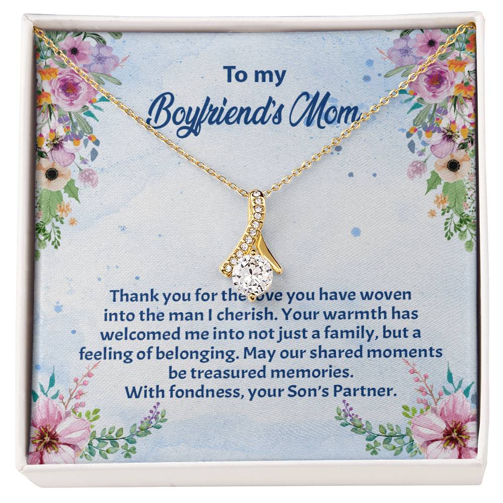 4038d Alluring Beauty Necklace, Gift to my Boyfriend's Mom with Beautiful Message Card