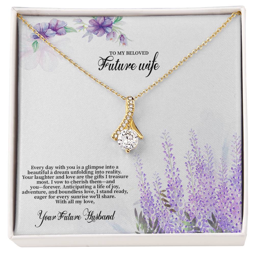 4030 (3) Alluring Beauty Necklace, Gift to my Future Wife with Beautiful Message Card