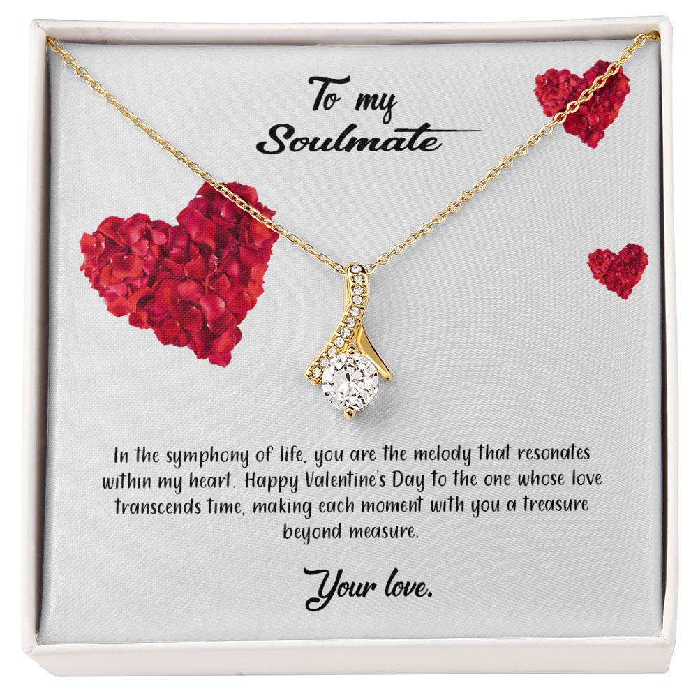 valentine-17b Alluring Beauty Necklace, Gift to my Soulmate with Message Card