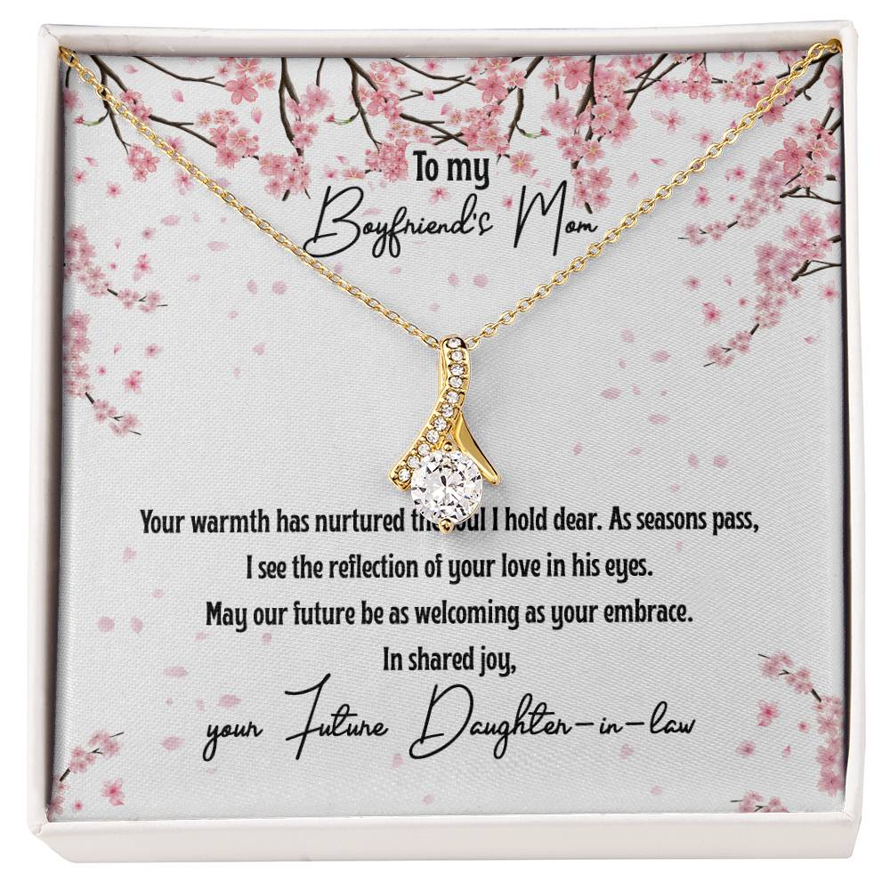 4040 c Alluring Beauty Necklace, Gift to my Boyfriend's Mom with Beautiful Message Card