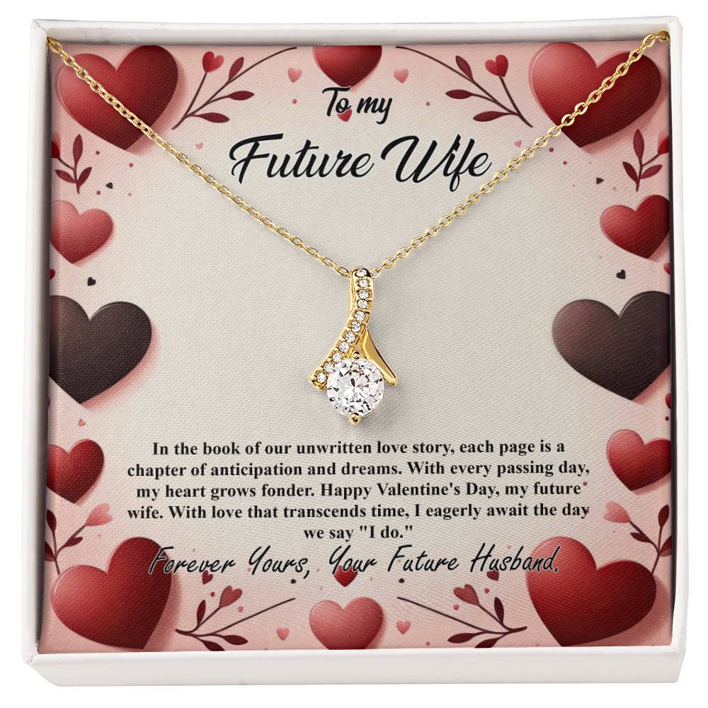 Valentine-st7d Alluring Beauty Necklace, Gift to my Future Wife with Beautiful Message Card