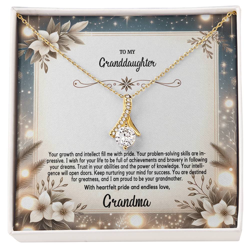 4055(a) Alluring Beauty Necklace, Gift to my Granddaughter with Beautiful Message Card