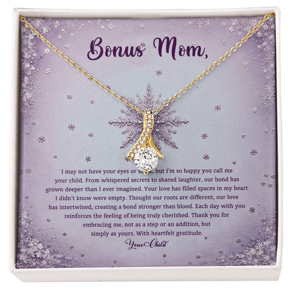 95314 a Alluring Beauty Necklace, Gift to my Stepmom with Beautiful Message Card