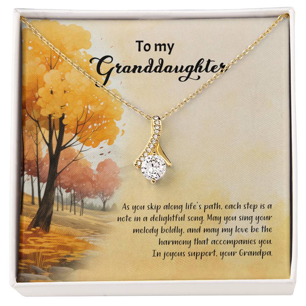 4041d Alluring Beauty Necklace, Gift to my Granddaughter with Beautiful Message Card