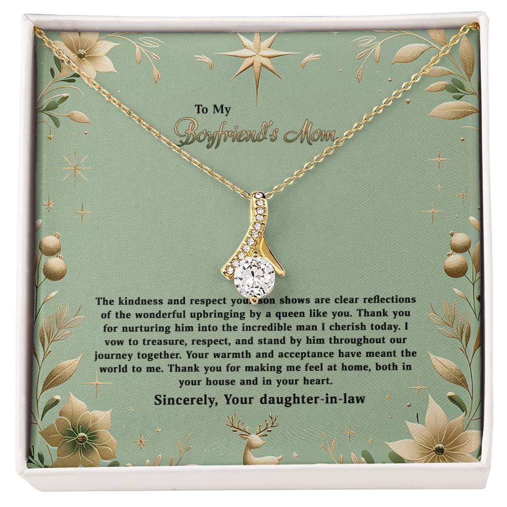 4047a Alluring Beauty Necklace, Gift to my Boyfriend's Mom with Beautiful Message Card