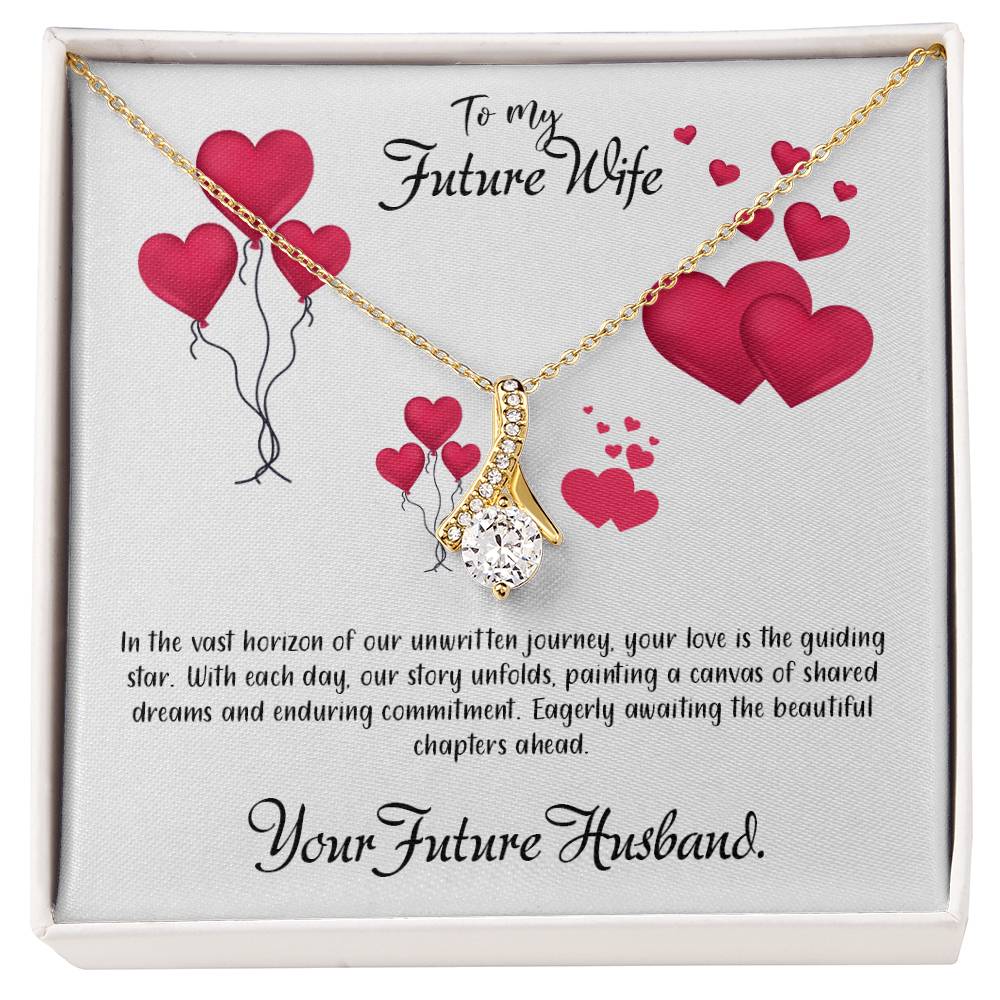 valentine-11d Alluring Beauty Necklace, Gift to my Future Wife with Beautiful Message Card