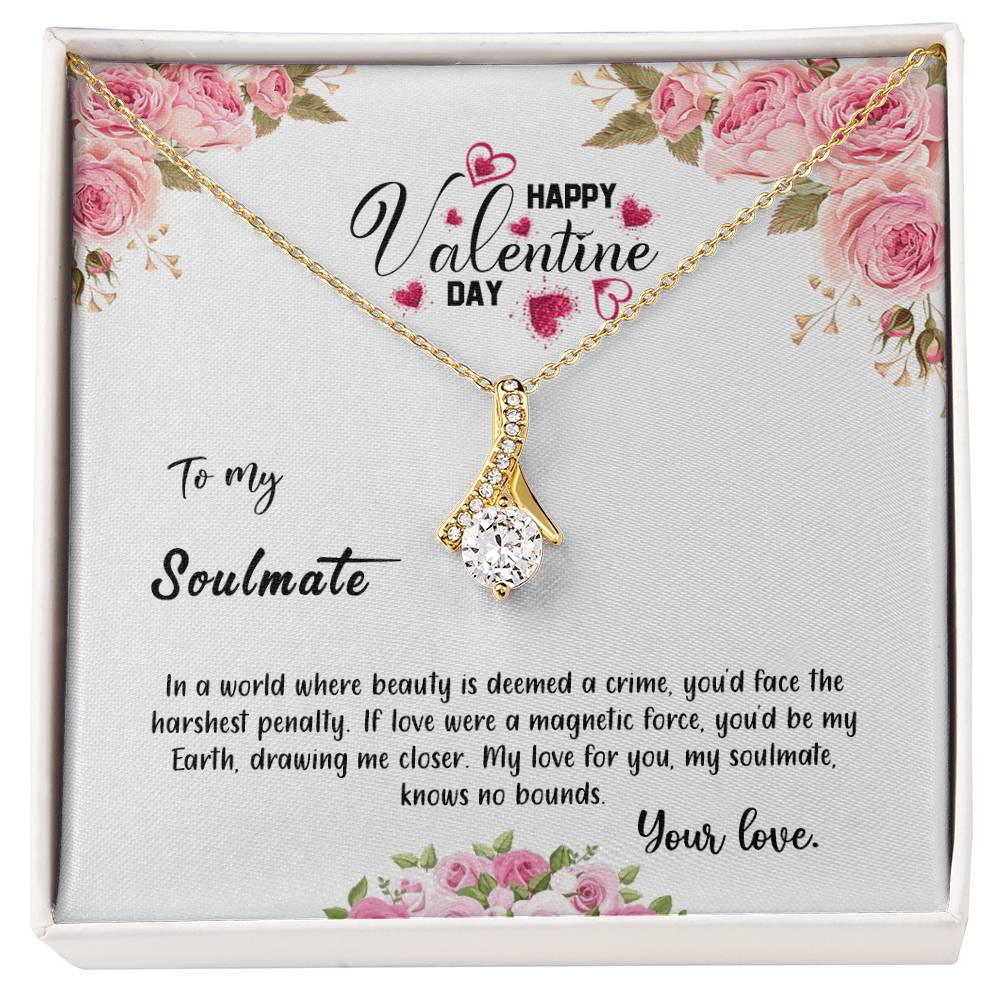 valentine-31b Alluring Beauty Necklace, Gift to my Soulmate with Message Card