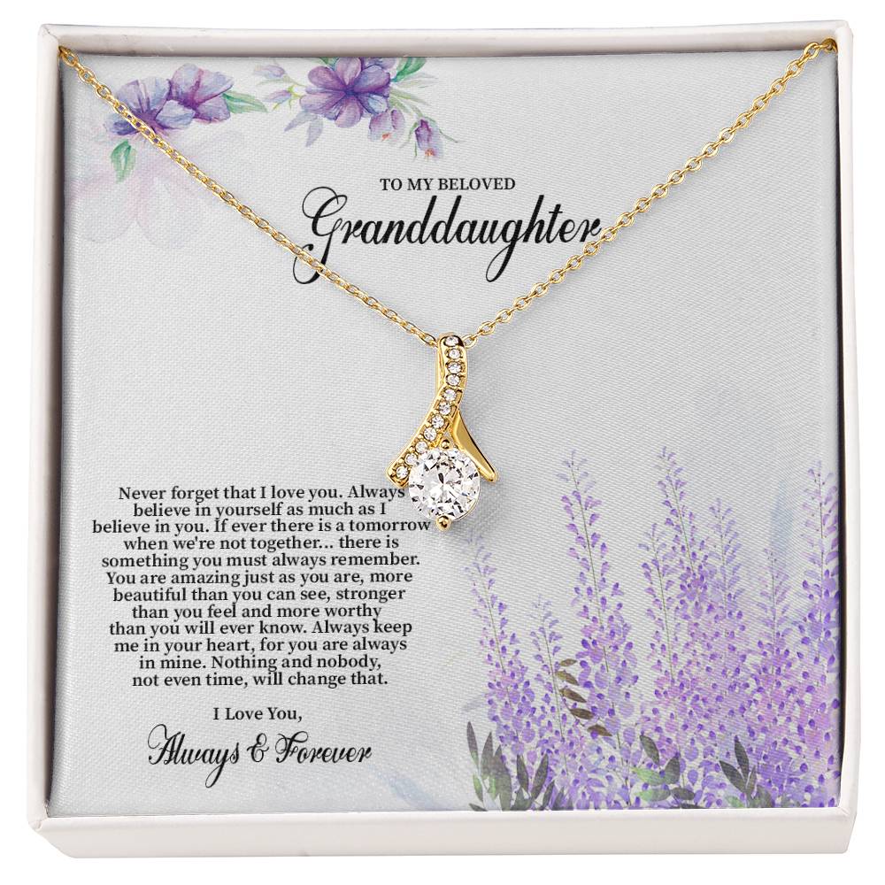 4030 (b) Alluring Beauty Necklace, Gift to my Granddaughter with Beautiful Message Card