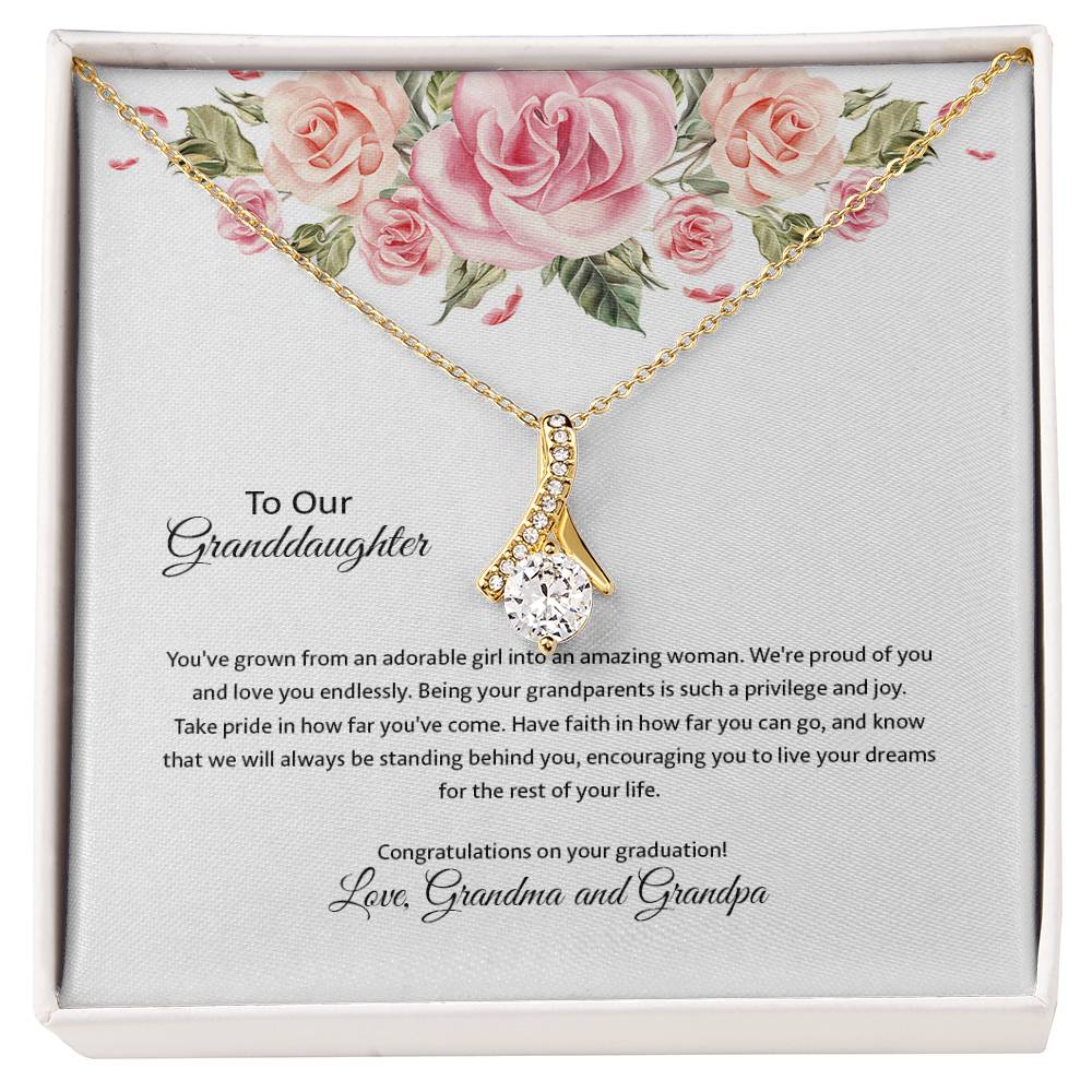 4031a Alluring Beauty Necklace, Gift to my Granddaughter with Beautiful Message Card