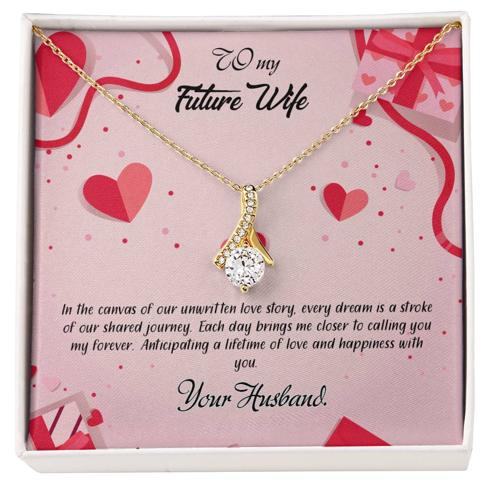 valentine-15d Alluring Beauty Necklace, Gift to my Future Wife with Beautiful Message Card