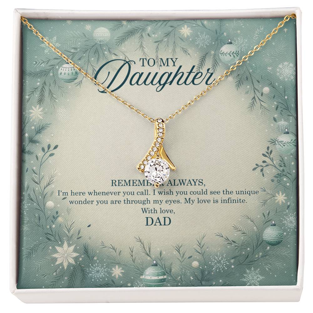 95320 a Alluring Beauty Necklace, Gift to My Daughter with Beautiful Message Card