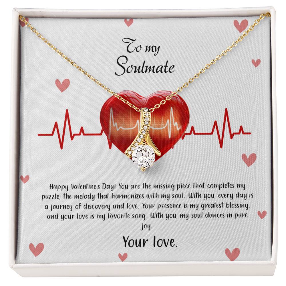 valentine-33b Alluring Beauty Necklace, Gift to my Soulmate with Message Card