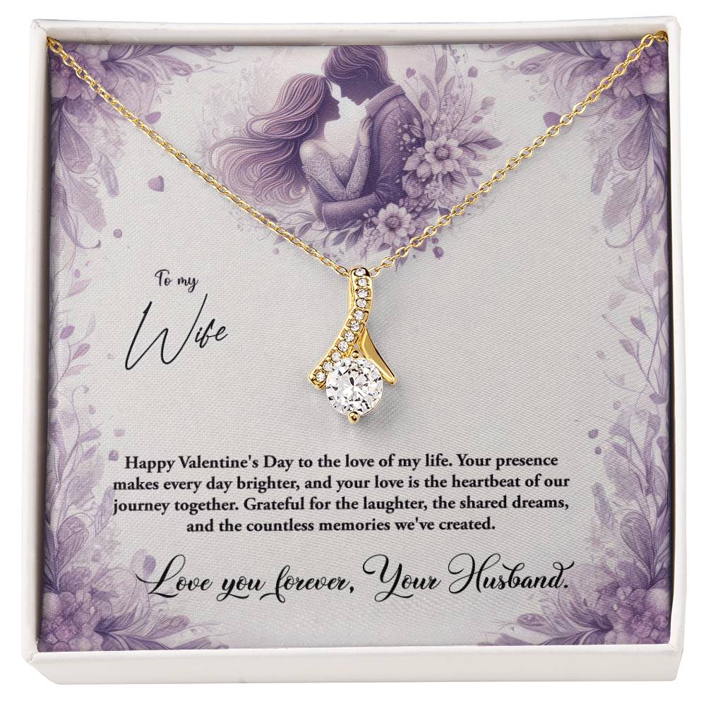 Valentine-st10a Alluring Beauty Necklace, Gift to my Wife with Beautiful Message Card