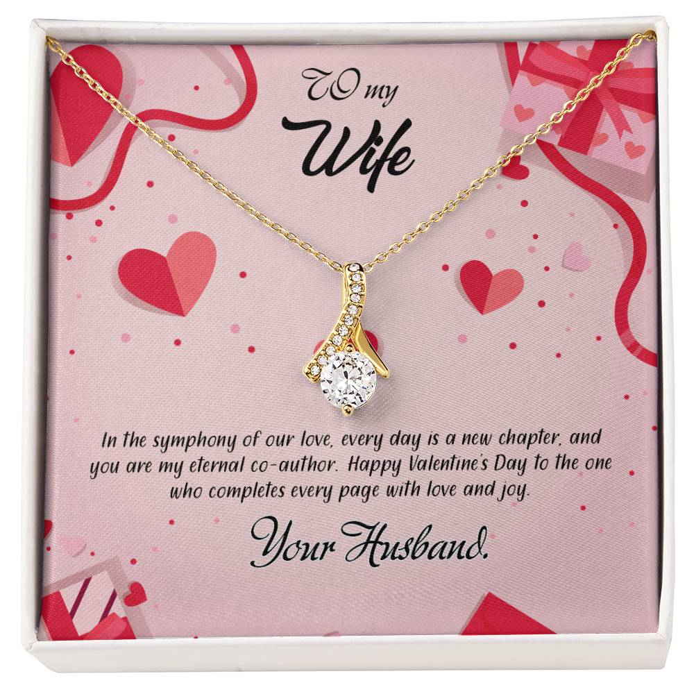 valentine-15a Alluring Beauty Necklace, Gift to my Wife with Beautiful Message Card