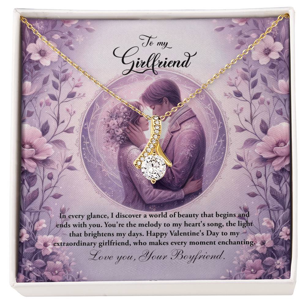 Valentine-st26c Alluring Beauty Necklace, Gift to my Girlfriend with Beautiful Message Card